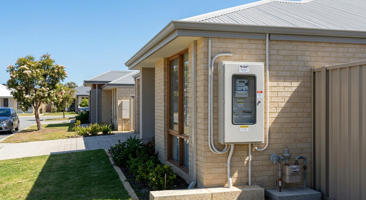 Meterbox lock on a residential Perth home