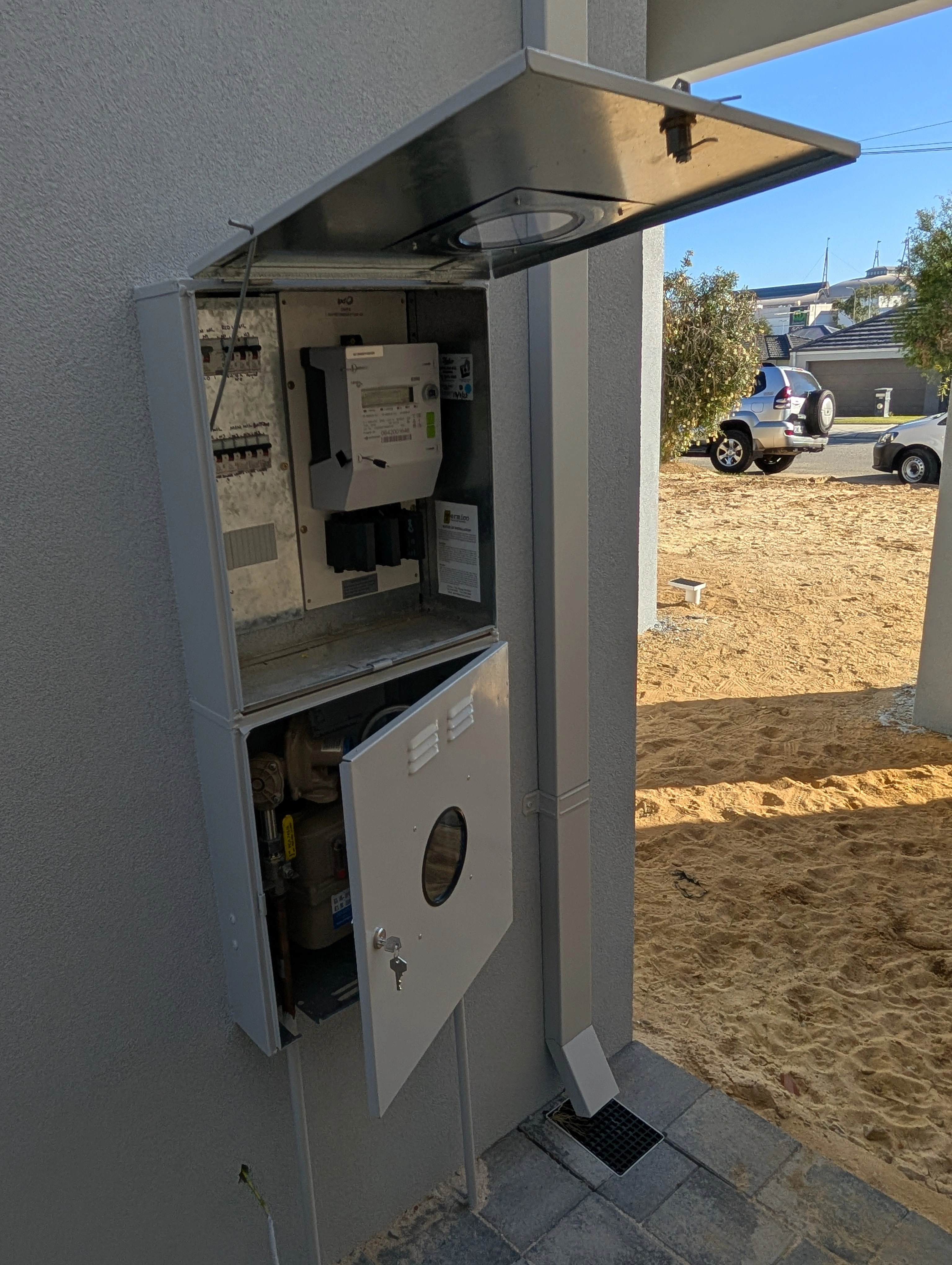WAS approved cam lock cylinder fitted to a Perth meter box